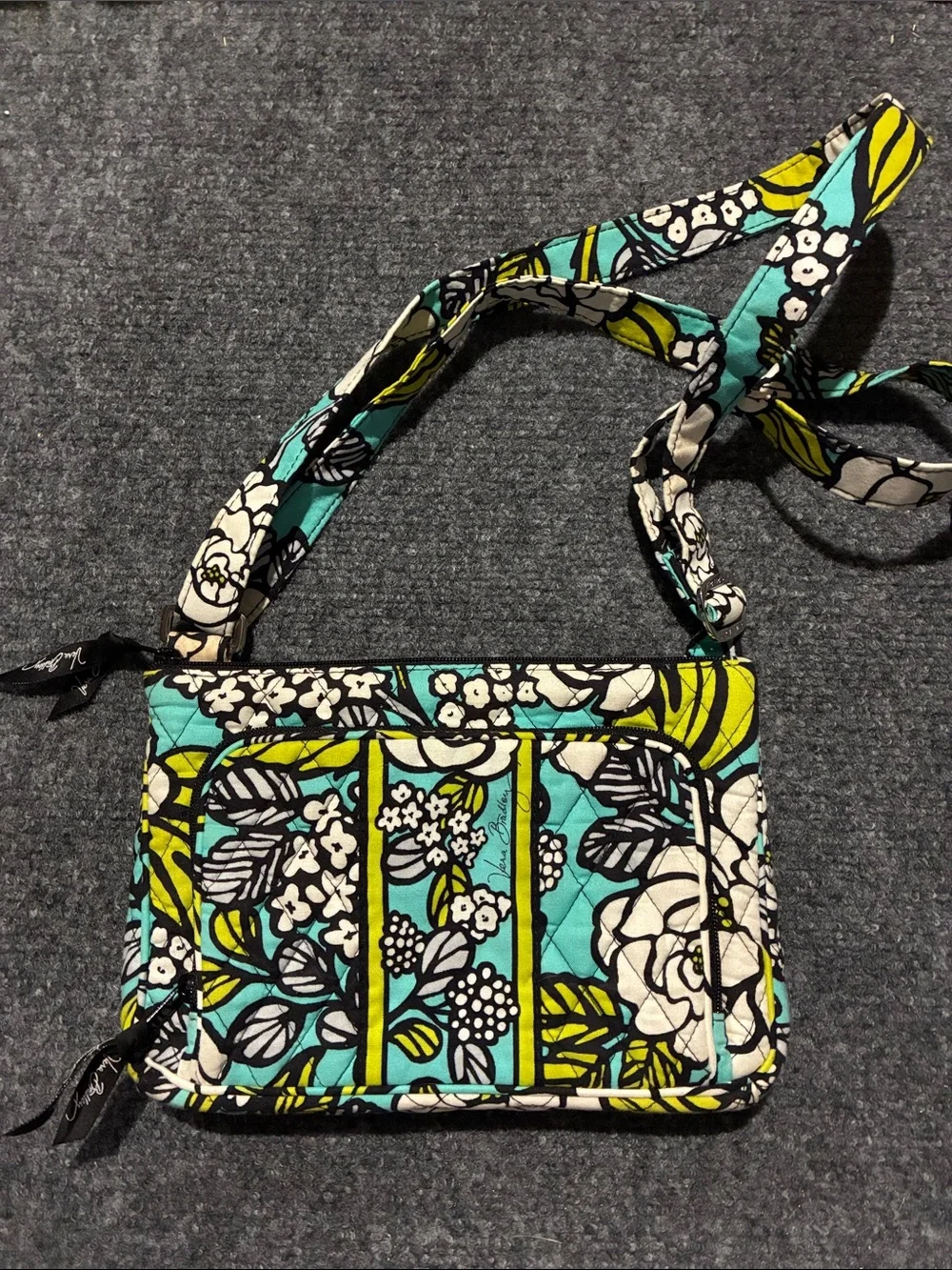 👜 Vera Bradley ISLAND BLOOMS Adjustable Crossbody Bag Shoulder Purse